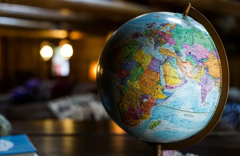 Desk globe showing countries around the world — ViviMate international